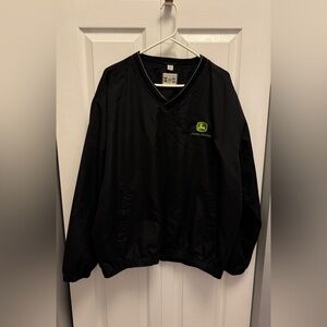 John Deere Black and Gray windshirt